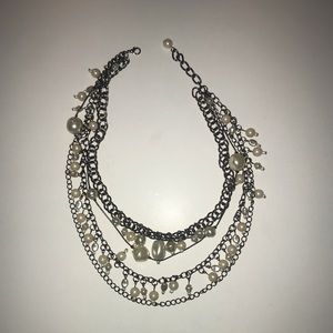 Silver and Pearl Necklace